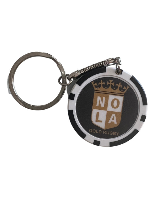 NOLA GOLD poker chip keychain