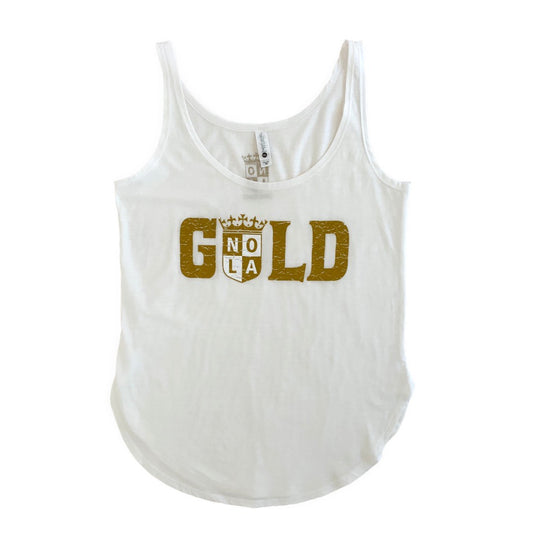 NOLA Gold Ladies Gold Logo Festival Tank